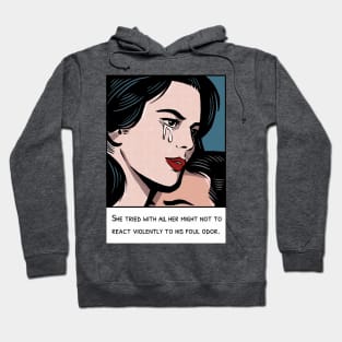 Retro Woman Tried not to React Violently (dark color shirts) Hoodie